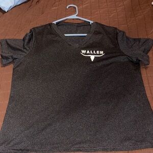 Women's Charcoal V-Neck Short Sleeve Tee